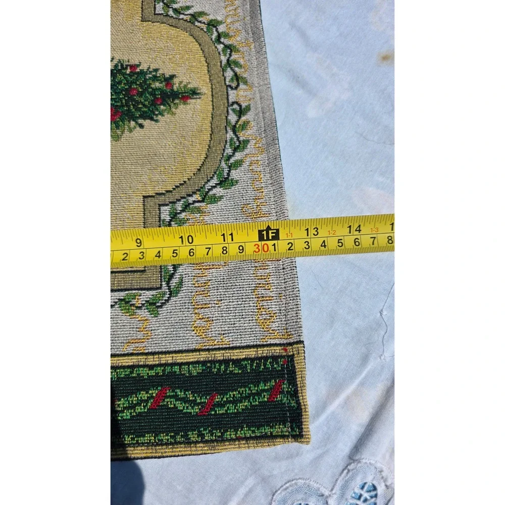 Christmas Table Runner and Placemat Set,‎ Holiday Tree Design, Festive Decor